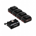 Pack 4 batteries compatible Bosch 18V 6Ah + 1 chargeur double
